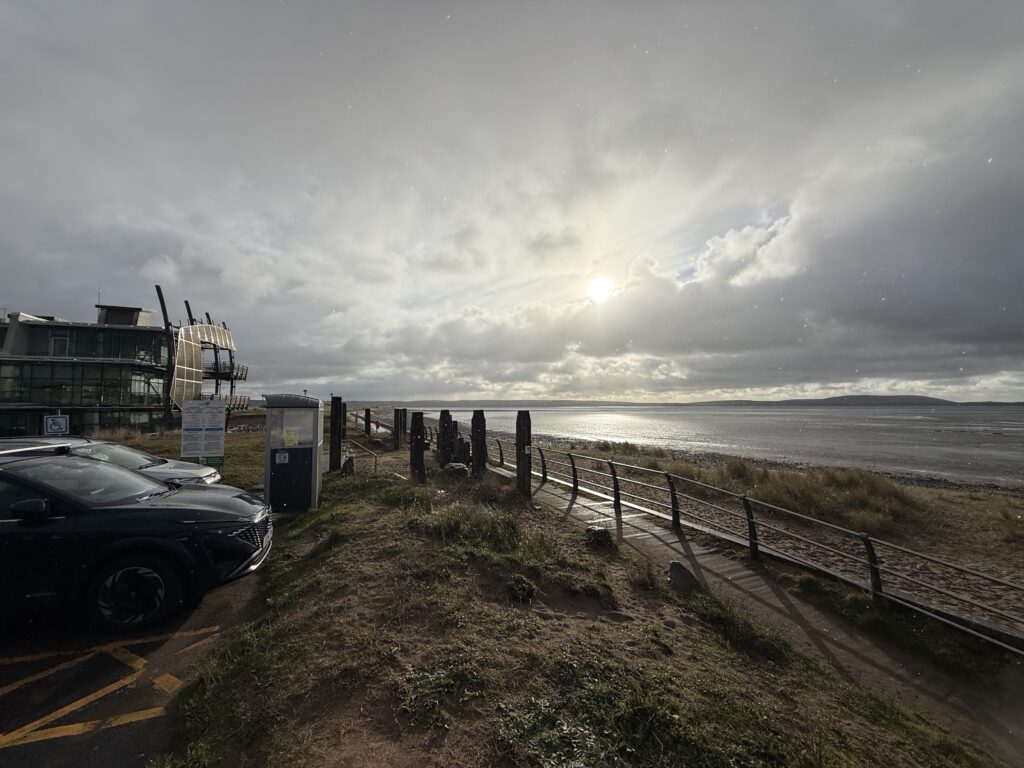 metal detecting at Llanelli beach